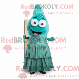 Teal Zucchini mascot...