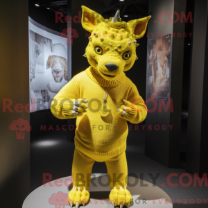 Yellow Gargoyle mascot...