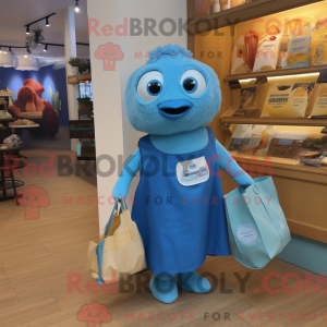 Blue Fish And Chips maskot...