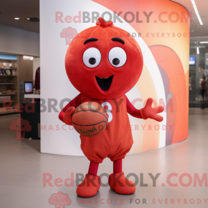 Red Basketball Ball mascot...