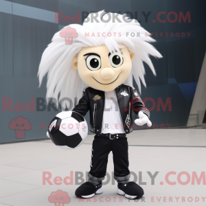 White Handball Ball mascot...