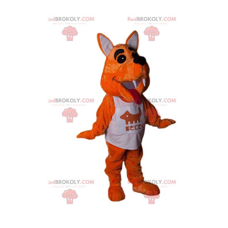 Little fox mascot with sports jersey