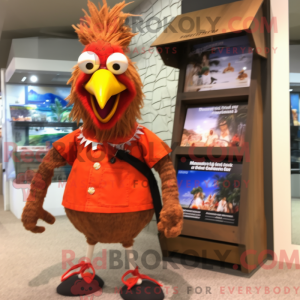 Rust Rooster mascot costume...