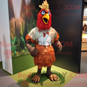 Rust Rooster mascot costume...