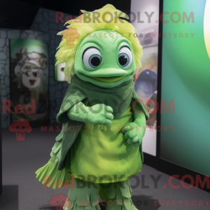 Green Betta Fish mascot...