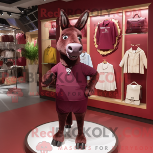 Maroon Donkey mascot...
