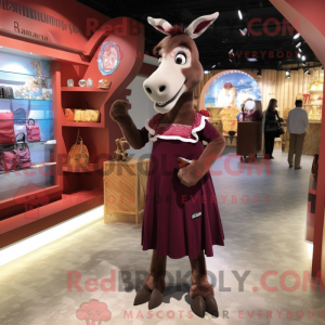 Maroon Donkey maskot...