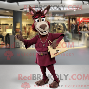 Maroon Donkey mascot...