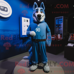 Blue Shepard S Pie mascot...