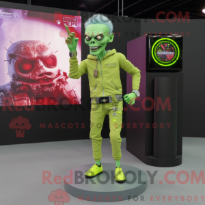 Postava maskota Lime Green...