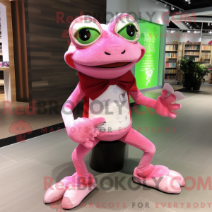 Rosa frosk mascarado figura...