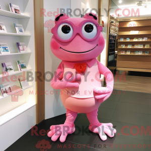 Rosa frosk mascarado figura...