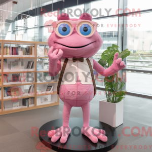Rosa frosk maskot...