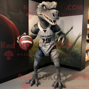 Silver Utahraptor mascot...