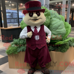 Maroon Cabbage mascot...