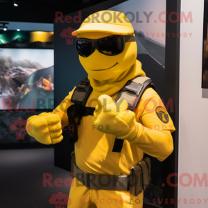 Yellow Marine Recon mascot...