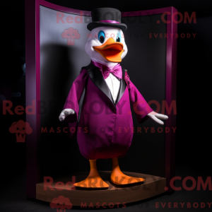 Magenta Duck mascot costume...