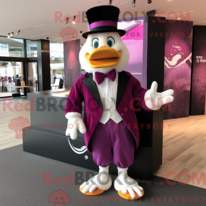 Magenta Duck Maskottchen...