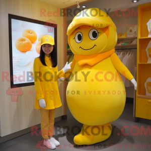 Lemon Yellow Apricot mascot...