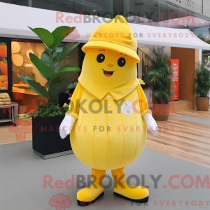 Lemon Yellow Apricot mascot...