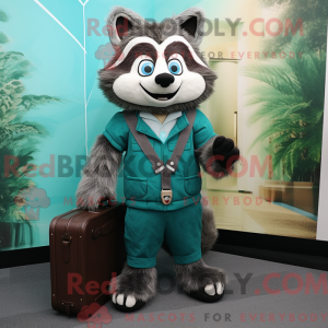 Maskotka Teal Raccoon to...