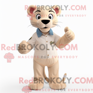Beige Panther maskot...