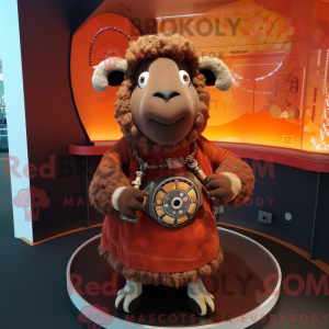 Rust Merino Sheep mascot...