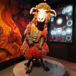 Rust Merino Sheep mascot...