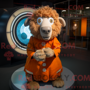 Rust Merino Sheep mascot...