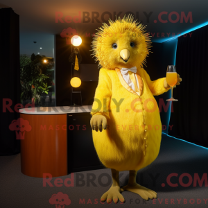 Guld Kiwi maskot kostume...