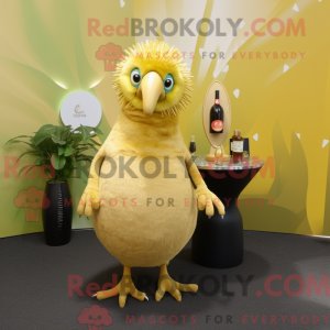 Gold Kiwi mascot costume...
