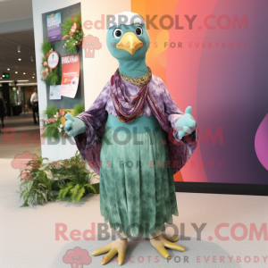 Olive Pigeon mascot costume...