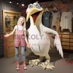 Cream Pterodactyl maskot...