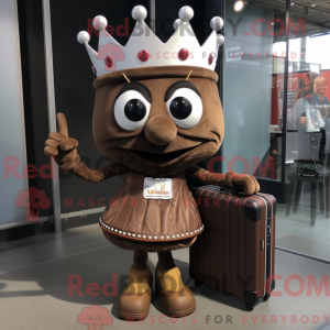 Brown Queen mascot costume...