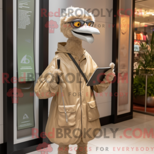 Tan Struds maskot kostume...