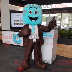 Cyan Chocolate Bars mascot...