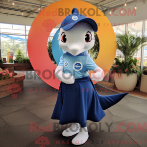 Navy Dolphin maskot kostume...