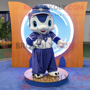 Navy Dolphin maskot kostume...