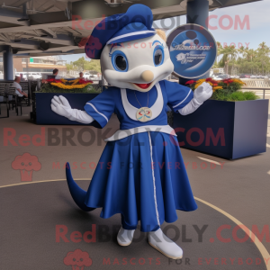 Navy Dolphin maskot kostume...