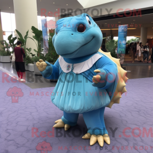 Sky Blue Glyptodon mascot...