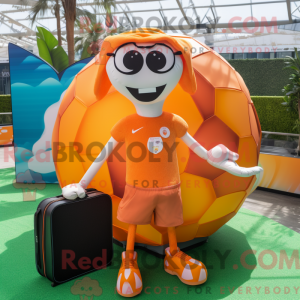 Orange Soccer Goal mascot...