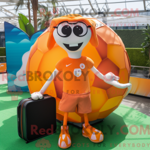 Orange Soccer Goal maskot...