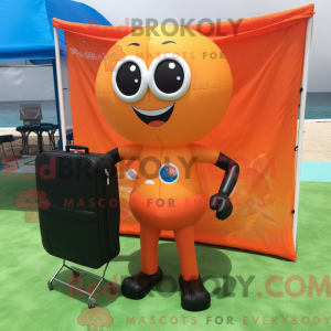 Orange Soccer Goal mascot...