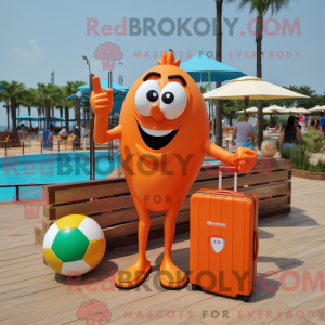 Orange Soccer Goal mascot...