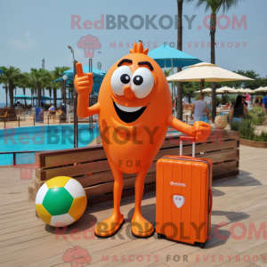 Orange Soccer Goal maskot...