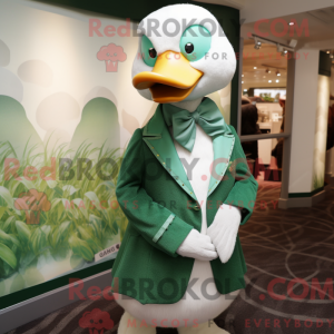 Green Swans mascot costume...