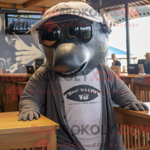 Grå pukkelhval maskot...