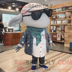 Gray Humpback Whale mascot...