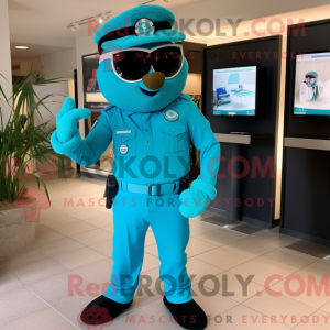Turquoise Police Officer...