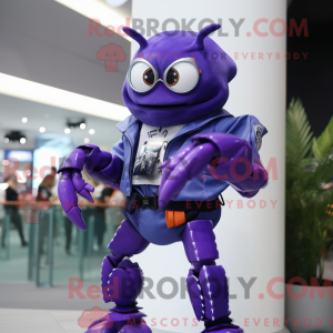 Purple Crab mascot costume...